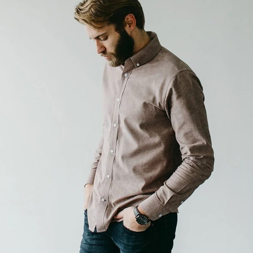 Alynn Brown Slightly Brushed Chambray Shirt
